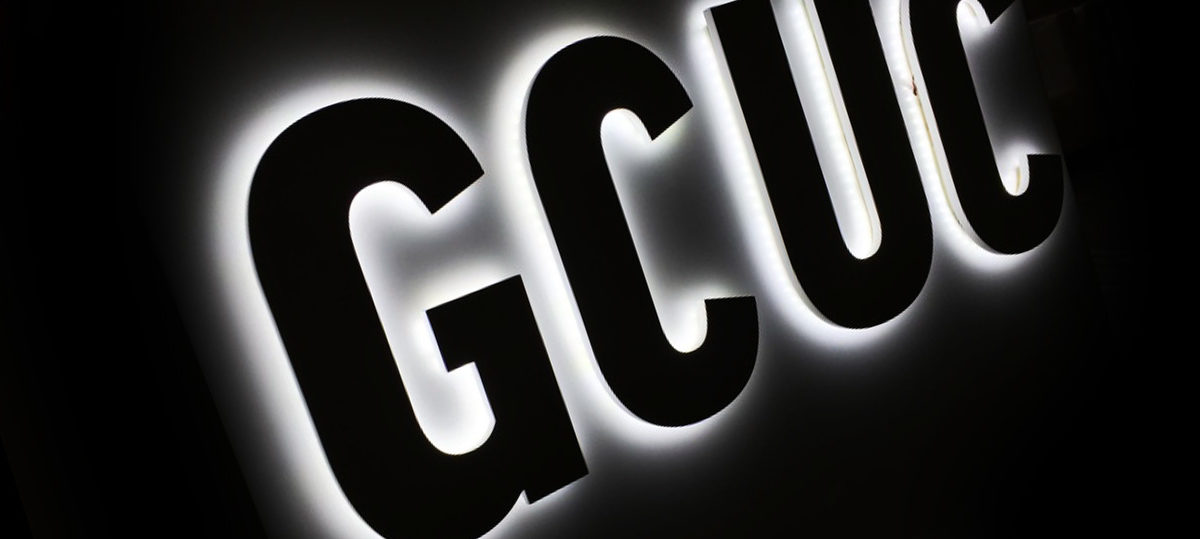 Photo of GCUC neon signage