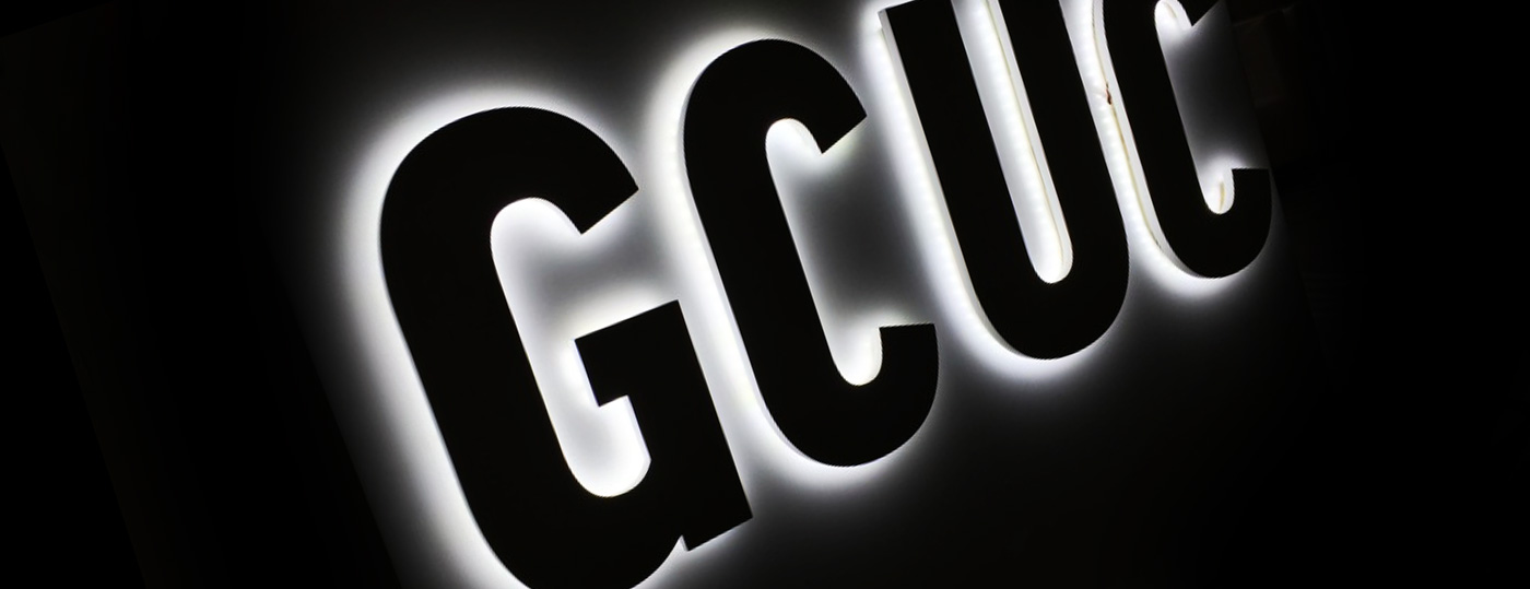 Photo of GCUC neon signage