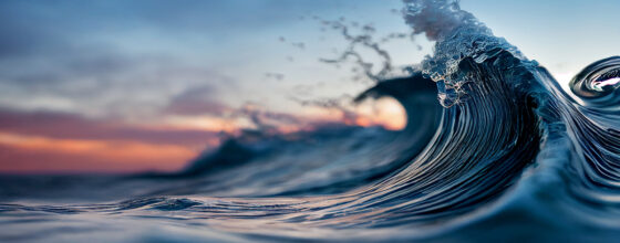 Photo of gathering ocean wave
